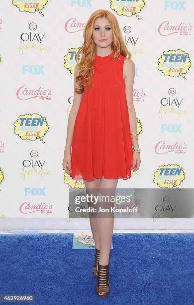 Actress Katherine McNamara arrives at the 2014 Teen Choice Awards at The Shrine Auditorium on August 10, 2014 in Los Angeles, California.