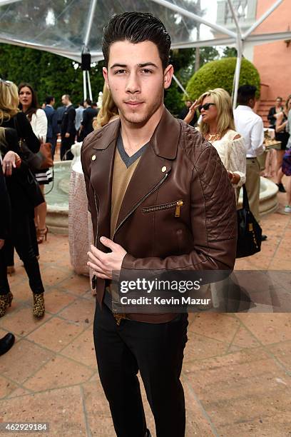 Nick Jonas attends the Roc Nation and Three Six Zero Pre-GRAMMY Brunch at Private Residence on February 7, 2015 in Beverly Hills, California.