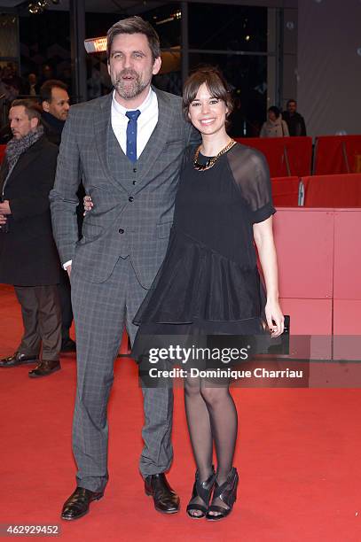 Director Sebastian Schipper and actress Laia Costa attend the 'Victoria' premiere during the 65th Berlinale International Film Festival at Berlinale...