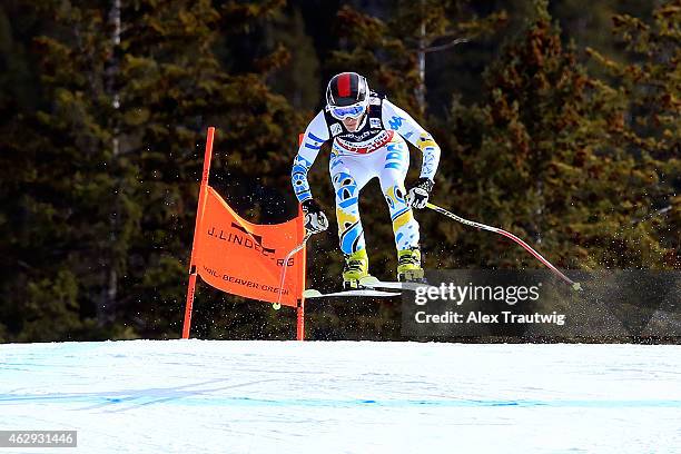 Macarena Simari Birkner of Argentina practices during Ladies' Alpine Combined training on Day 6 of the 2015 FIS Alpine World Ski Championships on...