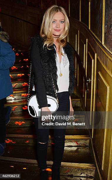 Laura Whitmore attends The Box 4th Birthday Party in partnership with Belvedere Vodka at The Box on February 7, 2015 in London, England.