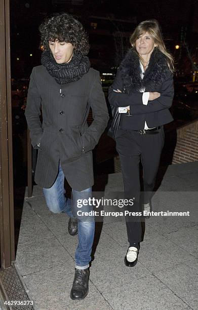 Arantxa de Benito and Agustin Etienne attend the funeral for Simone Bose on January 15, 2014 in Madrid, Spain.