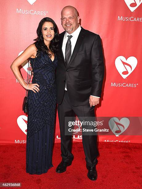 Rick Harrison and DeAnna Burditt arrives at the MusiCares Person Of The Year Tribute To Bob Dylan on February 6, 2015 in Los Angeles, California.