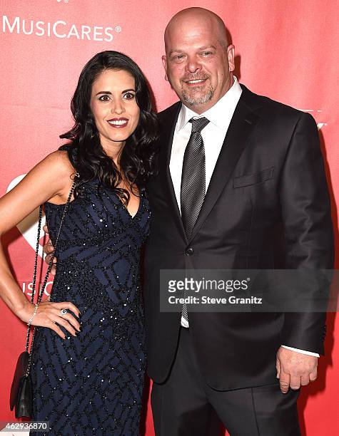 Rick Harrison and DeAnna Burditt arrives at the MusiCares Person Of The Year Tribute To Bob Dylan on February 6, 2015 in Los Angeles, California.