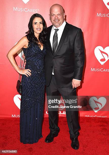 Rick Harrison and DeAnna Burditt arrives at the MusiCares Person Of The Year Tribute To Bob Dylan on February 6, 2015 in Los Angeles, California.