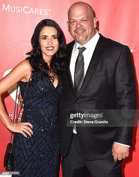 Rick Harrison and DeAnna Burditt arrives at the MusiCares Person Of The Year Tribute To Bob Dylan on February 6, 2015 in Los Angeles, California.