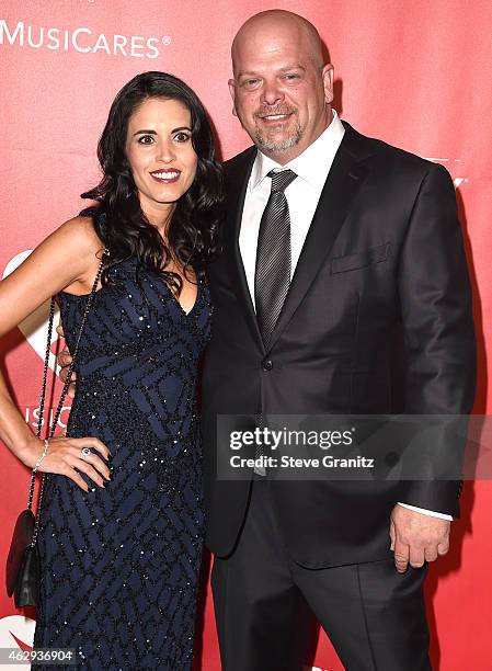 Rick Harrison and DeAnna Burditt arrives at the MusiCares Person Of The Year Tribute To Bob Dylan on February 6, 2015 in Los Angeles, California.