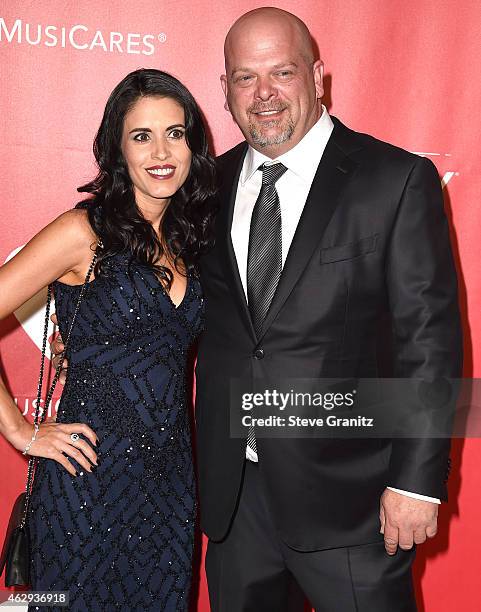 Rick Harrison and DeAnna Burditt arrives at the MusiCares Person Of The Year Tribute To Bob Dylan on February 6, 2015 in Los Angeles, California.