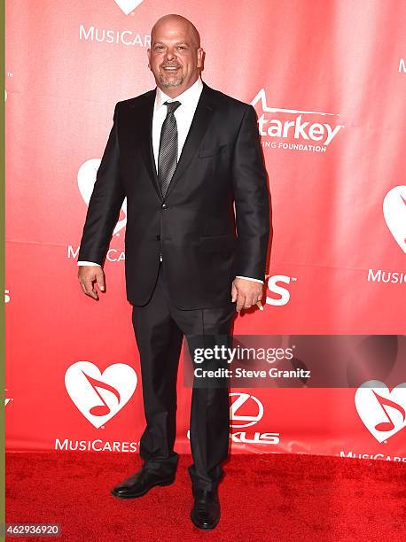 Rick Harrison arrives at the MusiCares Person Of The Year Tribute To Bob Dylan on February 6, 2015 in Los Angeles, California.