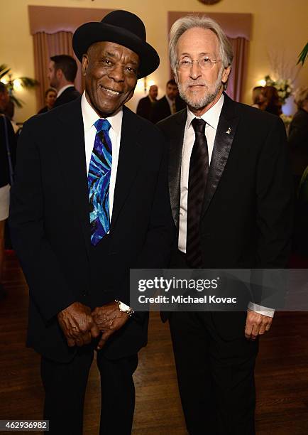 Honoree Buddy Guy and President/CEO of The Recording Academy and GRAMMY Foundation President/CEO Neil Portnow attend The 57th Annual GRAMMY Awards -...