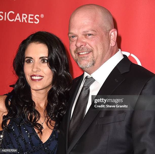 Rick Harrison and DeAnna Burditt arrives at the MusiCares Person Of The Year Tribute To Bob Dylan on February 6, 2015 in Los Angeles, California.