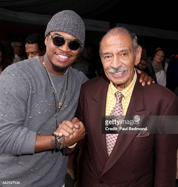 Recording artist Ne-Yo and U.S. Representative for Michigan's 13th congressional district John Conyers attend The ASCAP 2015 GRAMMY Nominees Brunch...