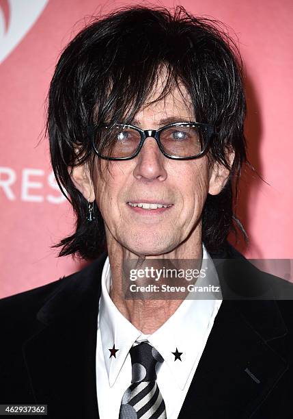 Ric Ocasek arrives at the MusiCares Person Of The Year Tribute To Bob Dylan on February 6, 2015 in Los Angeles, California.