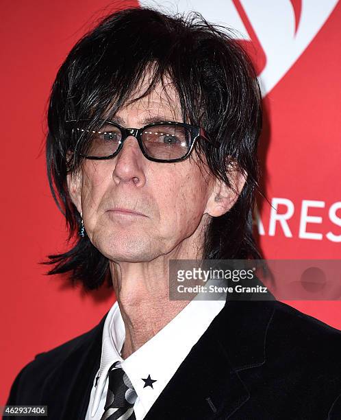 Ric Ocasek arrives at the MusiCares Person Of The Year Tribute To Bob Dylan on February 6, 2015 in Los Angeles, California.