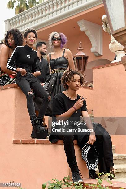 Singer Willow Smith and actor Jaden Smith attend Roc Nation and Three Six Zero Pre-GRAMMY Brunch 2015 at Private Residence on February 7, 2015 in...