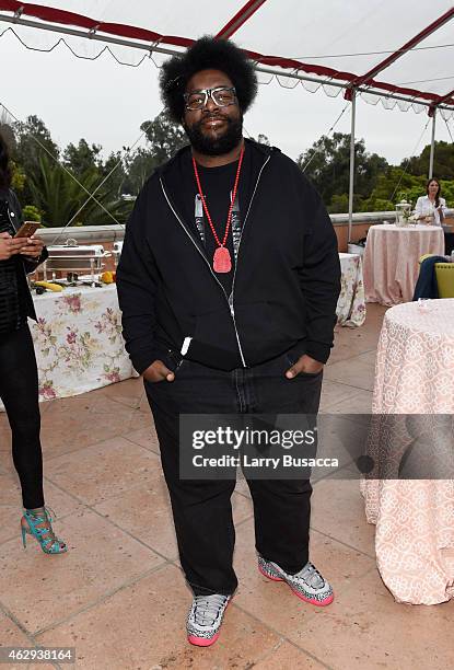 Recording artist Questlove attends Roc Nation and Three Six Zero Pre-GRAMMY Brunch 2015 at Private Residence on February 7, 2015 in Beverly Hills,...