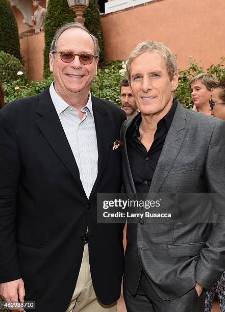 Hollywood attorney/film producer/talent agent Charles K. Feldman and recording artist Michael Bolton attend Roc Nation and Three Six Zero Pre-GRAMMY...