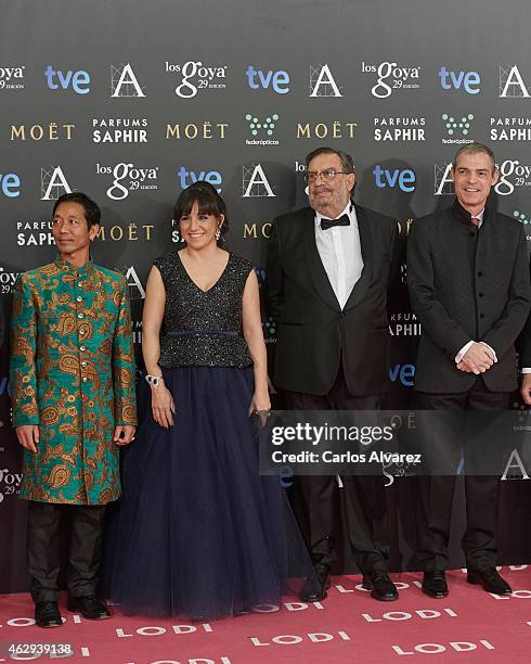 Judith Colell and Enrique Gonzalez Macho attend Goya Cinema Awards 2014 at Centro de Congresos Principe Felipe on February 7, 2015 in Madrid, Spain.