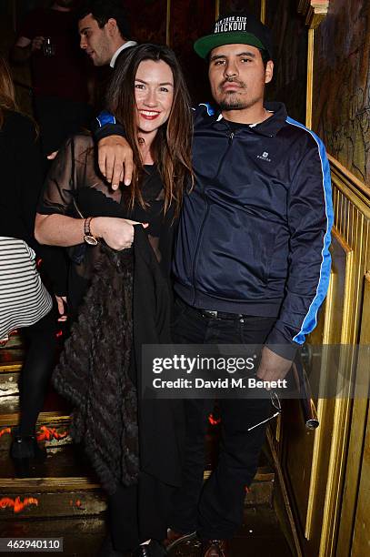 Michael Pena attends The Box 4th Birthday Party in partnership with Belvedere Vodka at The Box on February 7, 2015 in London, England.