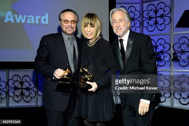 Honoree Barry Mann, honoree Cynthia Weil and President/CEO of The Recording Academy and GRAMMY Foundation President/CEO Neil Portnow attend The 57th...