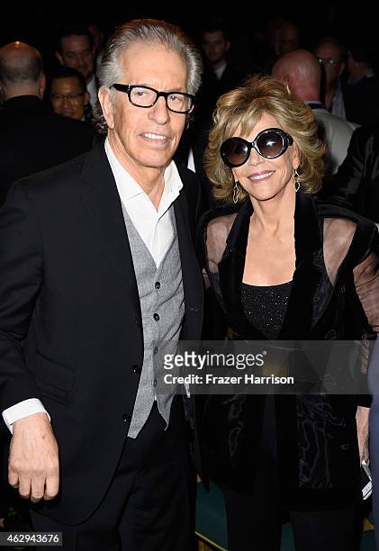 Honoree Richard Perry and actress Jane Fonda attend The 57th Annual GRAMMY Awards - Special Merit Awards Ceremony on February 7, 2015 in Los Angeles,...