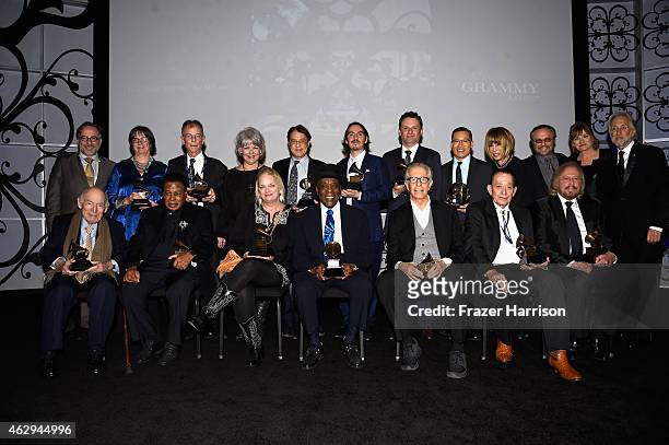 Vice President of Awards for The Recording Academy Bill Freimuth, honoree Martha Gilmer, Recording artist Charlie 'Sonny' Louvin Jr., Denise...