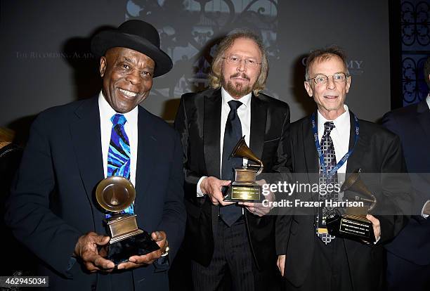 Honoree Buddy Guy, honoree Barry Gibb, and recording artist Charlie 'Sonny' Louvin Jr. Attend The 57th Annual GRAMMY Awards - Special Merit Awards...