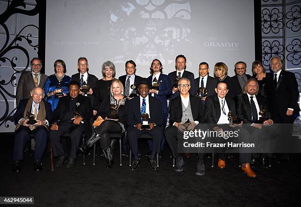 Vice President of Awards for The Recording Academy Bill Freimuth, honoree Martha Gilmer, Recording artist Charlie 'Sonny' Louvin Jr., Denise...