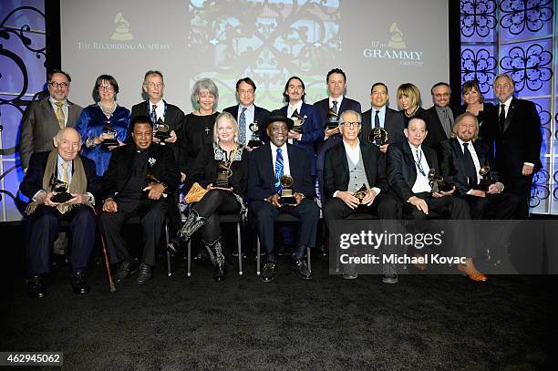 Vice President of Awards for The Recording Academy Bill Freimuth, honoree Martha Gilmer, Recording artist Charlie 'Sonny' Louvin Jr., Denise...