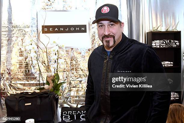 Singer Joey Fatone attends the GRAMMY gift lounge during The 57th Annual GRAMMY Awards at the Staples Center on February 7, 2015 in Los Angeles,...