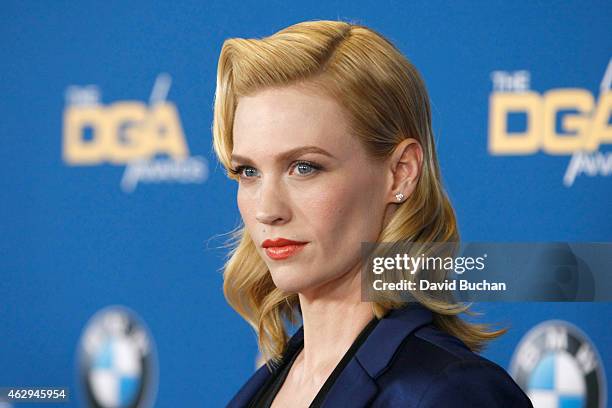 Actress January Jones attends the 67th Annual Directors Guild Of America Awards at the Hyatt Regency Century Plaza on February 7, 2015 in Century...