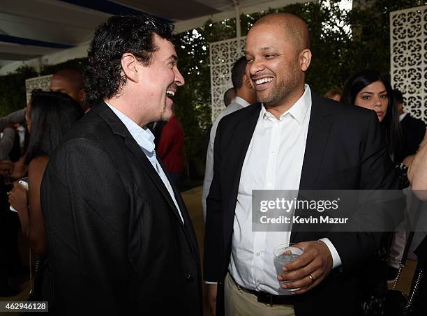 Of Big Machine Records Scott Borchetta and Jay Brown attend the Roc Nation and Three Six Zero Pre-GRAMMY Brunch at Private Residence on February 7,...