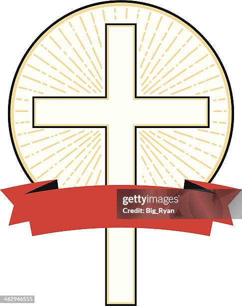 cross banner - holy week banner stock illustrations