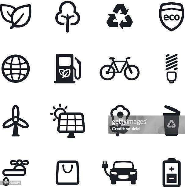 stockillustraties, clipart, cartoons en iconen met environment icons - biodiesel