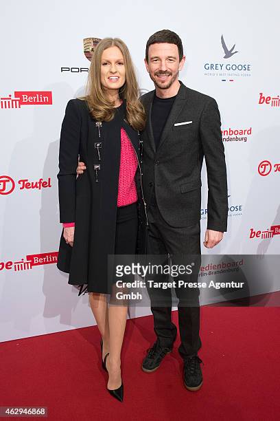 Katrin Kraus and Oliver Berben attend the Medienboard Berlin-Brandenburg Reception at Ritz Carlton on February 7, 2015 in Berlin, Germany.