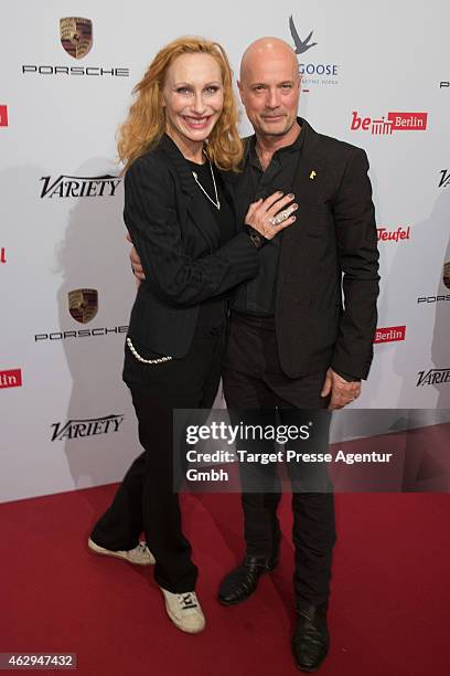 Andrea Sawatzki and Christian Berkel attend the Medienboard Berlin-Brandenburg Reception at Ritz Carlton on February 7, 2015 in Berlin, Germany.