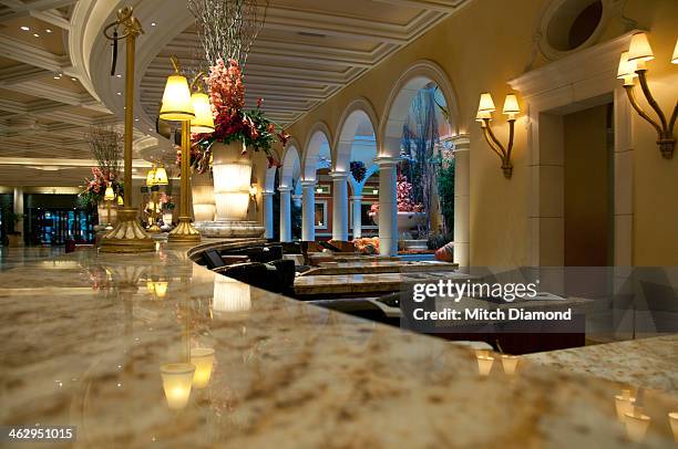 bellagio interior - bellagio lobby stock pictures, royalty-free photos & images