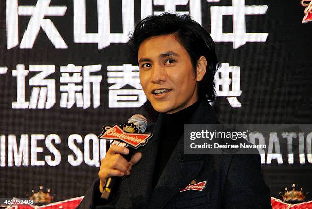 Actor Chen Kun attends Maggie Q Toasts The Chinese New Year at Times Square on February 7, 2015 in New York City.