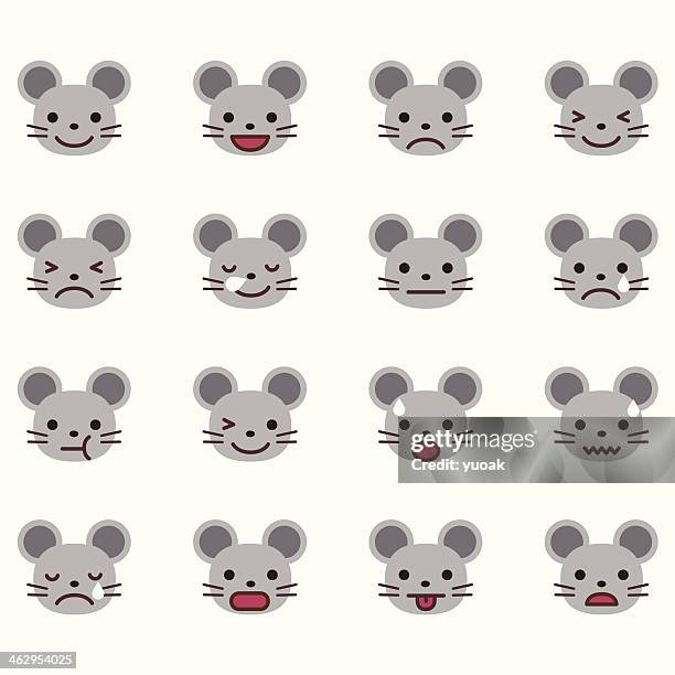 mouse emoticons - cute mouse stock illustrations