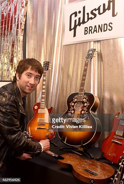 Musician Tom Higgenson of Plain White T's attends the GRAMMY gift lounge during The 57th Annual GRAMMY Awards at the Staples Center on February 7,...