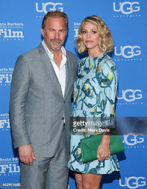 Actor Kevin Costner and wife Christine Baumgartner attend the premiere screening of 'McFarland, USA' at the 30th Santa Barbara International Film...