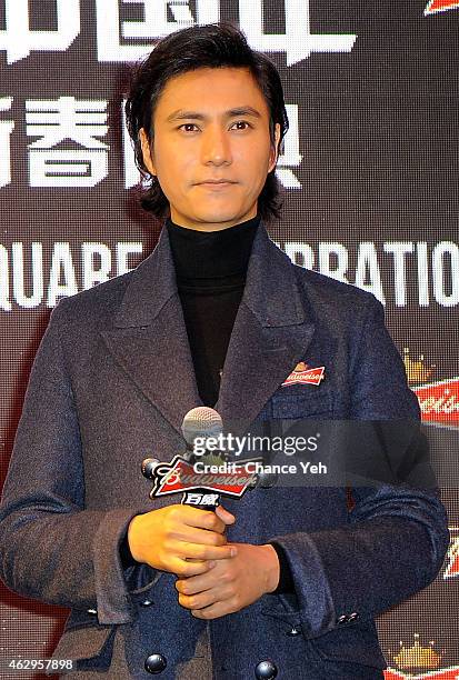 Chen Kun attends Maggie Q Toasts The Chinese New Year at Times Square on February 7, 2015 in New York City.