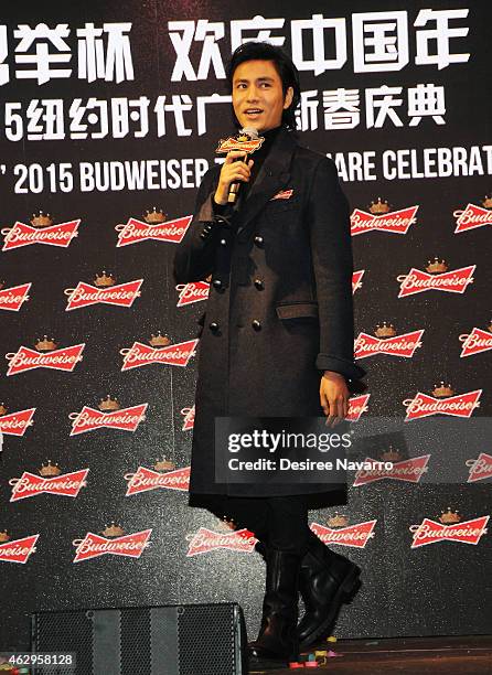 Actor Chen Kun attends Maggie Q Toasts The Chinese New Year at Times Square on February 7, 2015 in New York City.