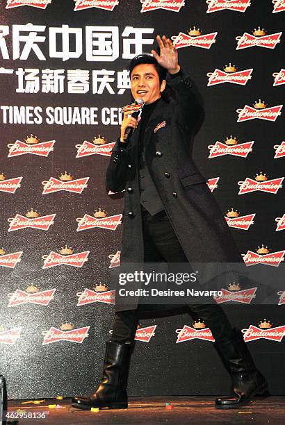 Actor Chen Kun attends Maggie Q Toasts The Chinese New Year at Times Square on February 7, 2015 in New York City.