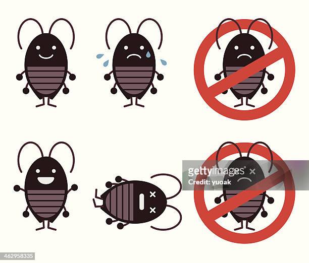 roaches - american cockroach stock illustrations
