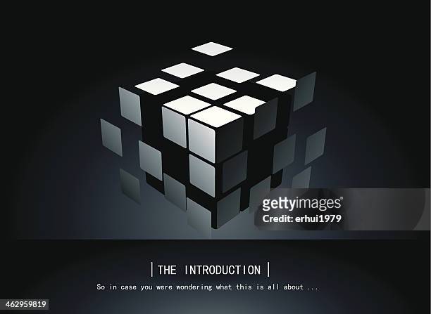 stockillustraties, clipart, cartoons en iconen met puzzle cube - rubik's cube