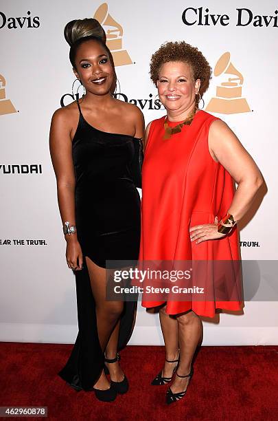 Ava Coleman and Chairman/CEO of BET, Debra L. Lee attend the Pre-GRAMMY Gala and Salute To Industry Icons honoring Martin Bandier on February 7, 2015...