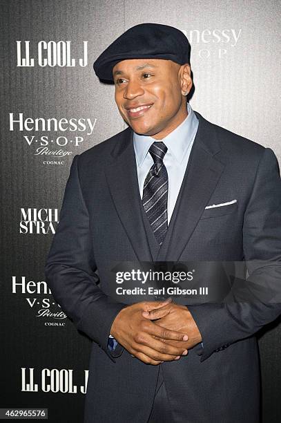Actor/Singer LL Cool J attends the Hennessy Toasts Achievements In Music Awards Dinner With on February 7, 2015 in Los Angeles, California.