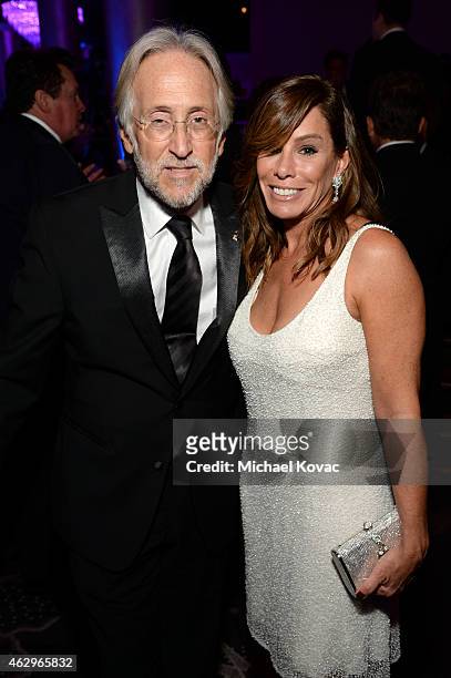 President of the National Academy of Recording Arts and Sciences, Neil Portnow and TV personality Melissa Rivers attend the Pre-GRAMMY Gala and...