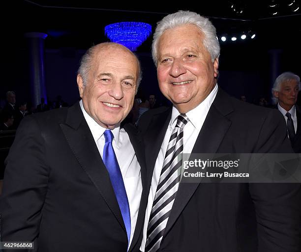 Chairman/CEO of Sony Music Entertainment Doug Morris and CEO of Sony/ATV Martin Bandier attend the Pre-GRAMMY Gala and Salute To Industry Icons...